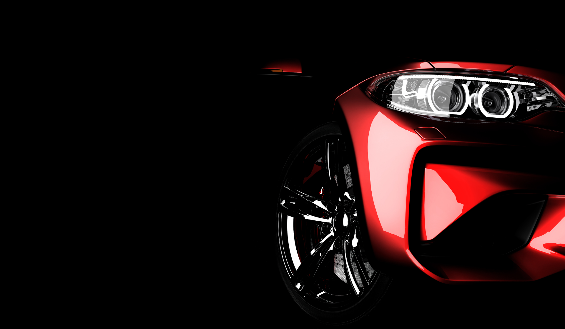 Красный спортивный автомобиль